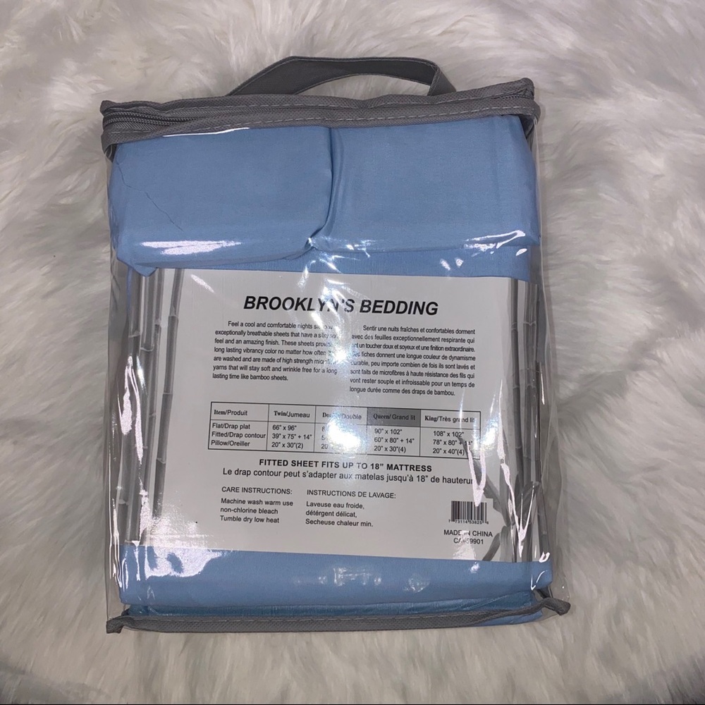 ✨SALE✨Queen 6pc Baby Blue Bedsheets - Picture 5 of 6
